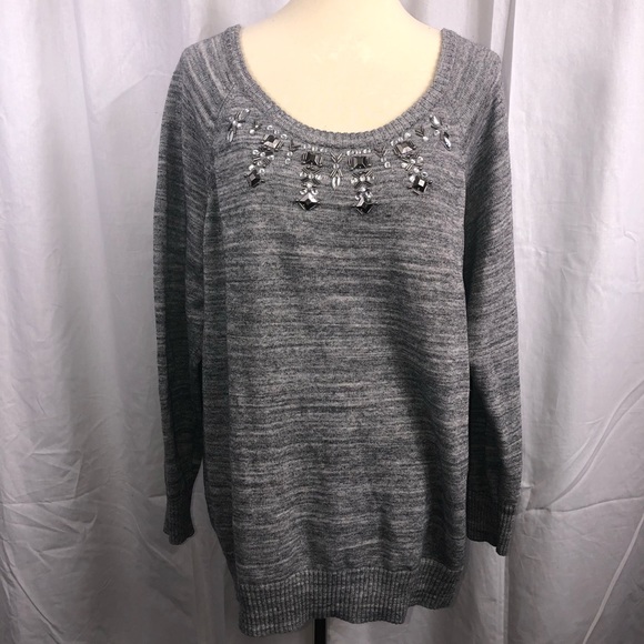 Grey Marled embellished sweater - Picture 4 of 8